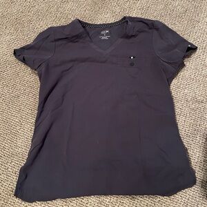 Gray scrub top
